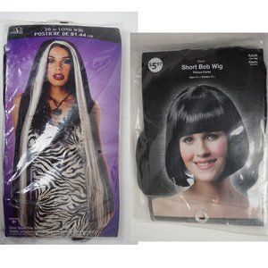Wigs Costume 2 wigs Bob & 36" Long